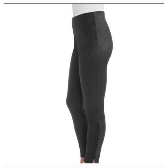 Lyssé Pants - Lysse Faux Suede Lace-Up Leggings Women's Size S‎ High-Waisted Tights Pants